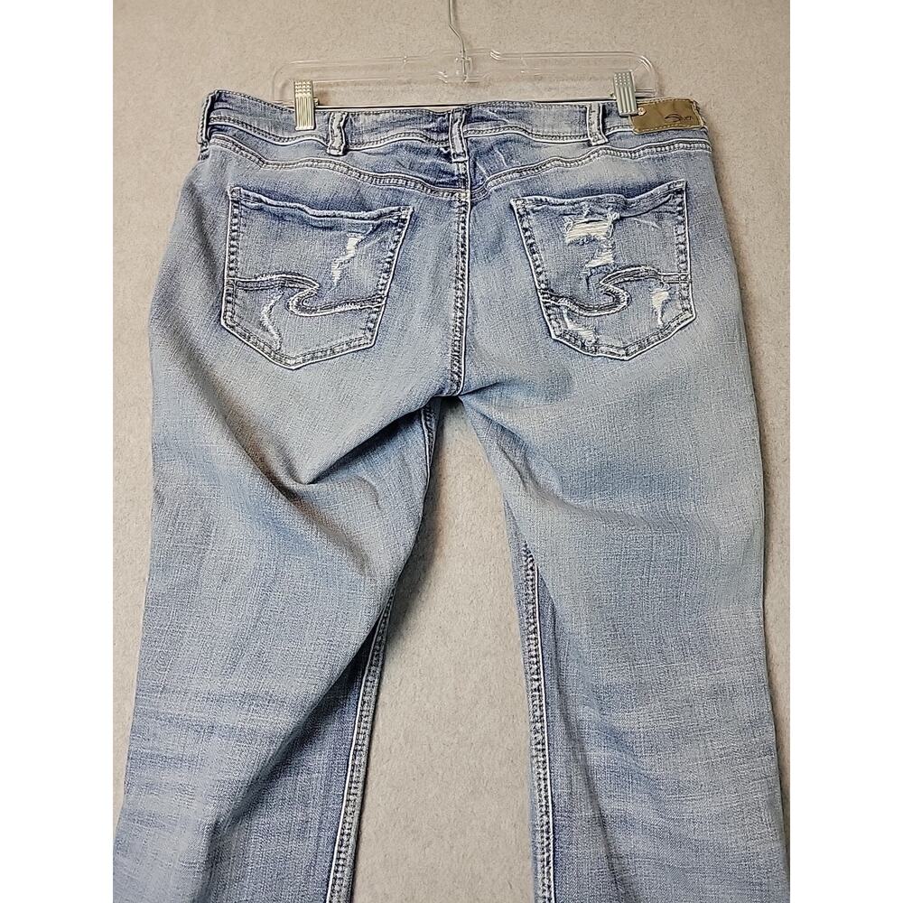 Silver Jeans Co. Boyfriend Super Stretch Distressed Denim Jeans Women's 32x29 - Picture 7 of 14